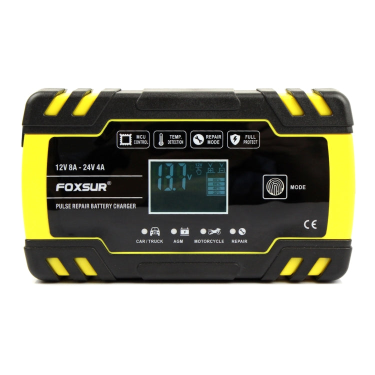 FOXSUR 12V-24V Car Motorcycle Truck Repair Battery Charger AGM Charger, UK Plug - Battery Charger by FOXSUR | Online Shopping South Africa | PMC Jewellery