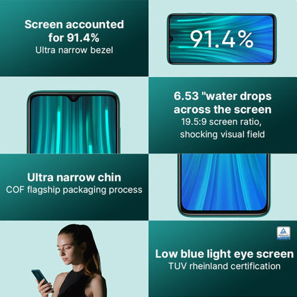 [HK Warehouse] Xiaomi Redmi Note 8 Pro, 64MP Camera, 6GB+128GB, Quad AI Back Cameras, 4500mAh Battery, Face ID & Fingerprint Identification, 6.53 inch Waterdrop Notch Screen MIUI 10 MTK Helio G90T Octa Core up to 2.05GHz, Network: 4G, Dual SIM, NFC(White) - Xiaomi Redmi by Xiaomi | Online Shopping South Africa | PMC Jewellery