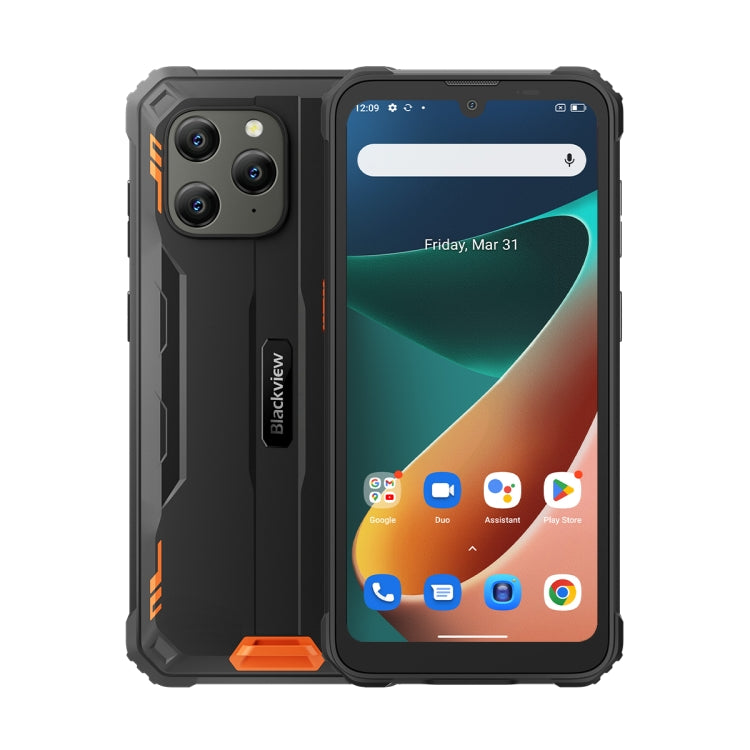 [HK Warehouse] Blackview BV5300 Pro Rugged Phone, 4GB+64GB, IP68/IP69K/MIL-STD-810H, Face Unlock, 6580mAh Battery, 6.1 inch Android 12 MTK6765 Helio P35 Octa Core up to 2.3GHz, Network: 4G, OTG, NFC, Dual SIM(Orange) - Blackview by Blackview | Online Shopping South Africa | PMC Jewellery