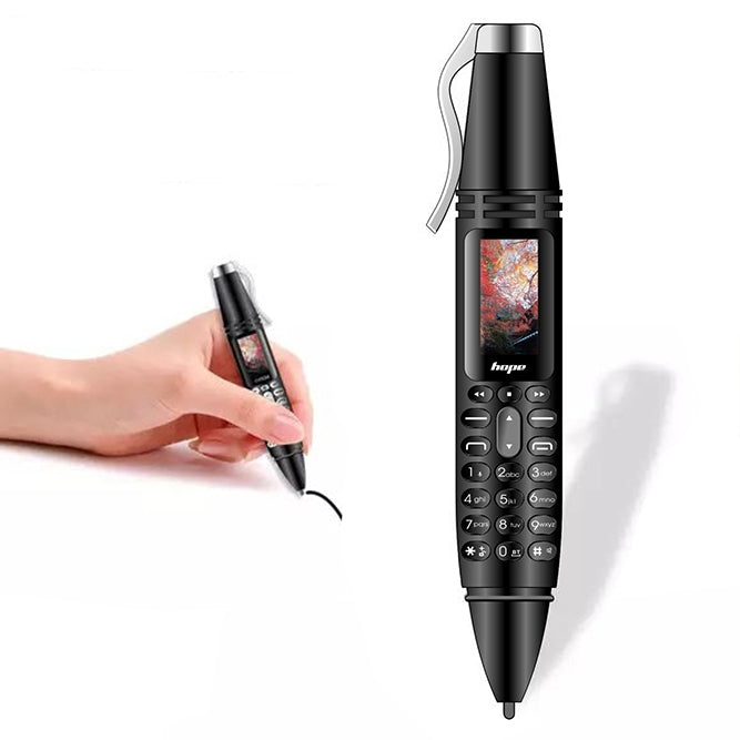 AK007 Mobile Phone, Multifunctional Remote Noise Reduction Back-clip Recording Pen with 0.96 inch Color Screen, Dual SIM Dual Standby, Support Bluetooth, GSM, LED Light, Handwriting(Black) - Others by PMC Jewellery | Online Shopping South Africa | PMC Jewellery