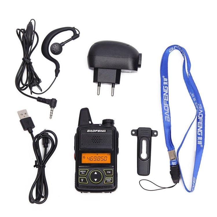 BaoFeng BF-T1 Single Band Radio Handheld Walkie Talkie, EU Plug - free shipping - PMC TechLife - Order now!