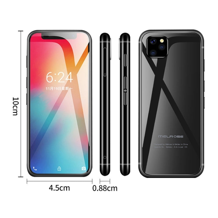 MELROSE 2019, 1GB+8GB, Face ID & Fingerprint Identification, 3.4 inch, Android 8.1 MTK6739V/WA Quad Core up to 1.28GHz, Network: 4G, Dual SIM, Support Google Play(Black) - Melrose by PMC Jewellery | Online Shopping South Africa | PMC Jewellery