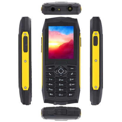 Rugtel R1D Rugged Phone, IP68 Waterproof Dustproof Shockproof, 2.4 inch, MTK6261D, 2000mAh Battery, Loud Box Speaker, FM, Network: 2G, Dual SIM(Yellow) - Others by Rugtel | Online Shopping South Africa | PMC Jewellery | Buy Now Pay Later Mobicred