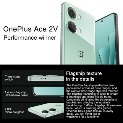 OnePlus Ace 2V 5G, 64MP Camera, 12GB+256GB, Triple Back Cameras, 5000mAh Battery, Screen Fingerprint Identification, 6.74 inch ColorOS 13.0 / Android 13 Dimensity 9000 Octa Core up to 3.05GHz, NFC, Network: 5G(Black) - OnePlus by OnePlus | Online Shopping South Africa | PMC Jewellery