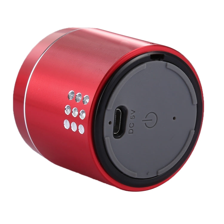 PTH-02 Portable True Wireless Stereo Mini Bluetooth Speaker with LED Indicator & Sling(Red) - Mini Speaker by PMC Jewellery | Online Shopping South Africa | PMC Jewellery