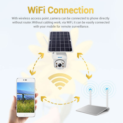 ESCAM QF280 HD 1080P IP66 Waterproof WiFi Solar Panel PT IP Camera without Battery, Support Night Vision / Motion Detection / TF Card / Two Way Audio (White) - Dome Camera by ESCAM | Online Shopping South Africa | PMC Jewellery | Buy Now Pay Later Mobicred