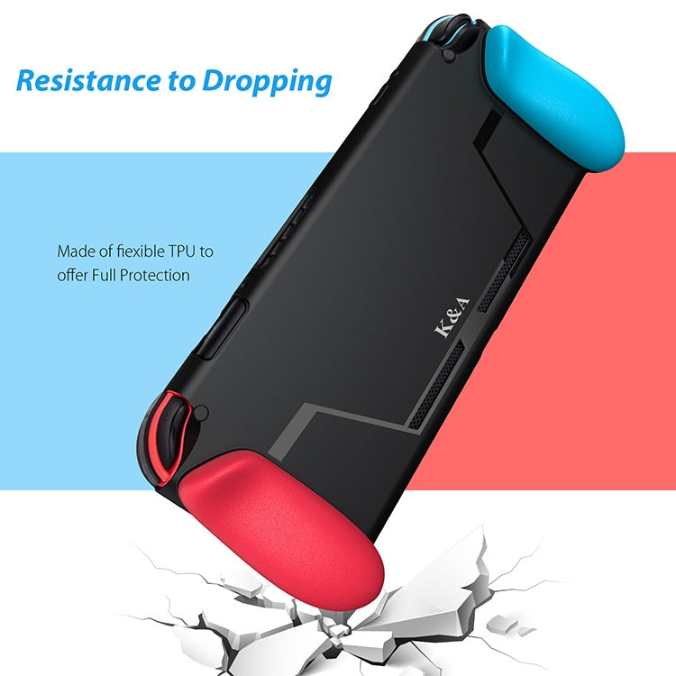 TPU Shell Handle Grip with Game Card Slot Anti-Shock Cover Silicone Case for Nintendo Switch, with Logo - Cases by PMC Jewellery | Online Shopping South Africa | PMC Jewellery