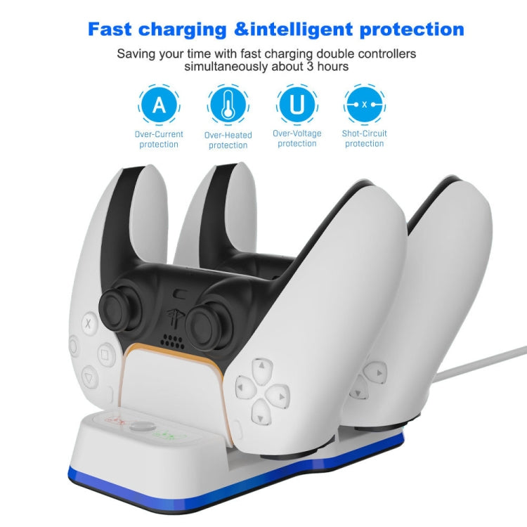 JYS P5116 Wireless Handle Dual Charging Station with Indicator Light For PS5 - Charger & Power by PMC TechLife | Online Shopping South Africa | PMC TechLife