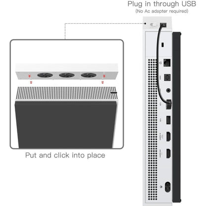 DOBE Game Console Cooling Fans with Dual USB Ports & Low/High Speed Switch for XBOX One S Console - Charger & Power by DOBE | Online Shopping South Africa | PMC Jewellery