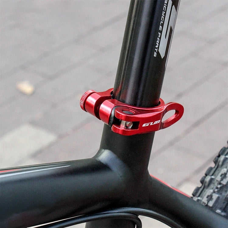GUB CX-18 31.8mm Aluminum Ultralight Bicycle Seat Post Clamp(Titanium Color) - Pipe clamps by GUB | Online Shopping South Africa | PMC TechLife | Buy Now Pay Later Mobicred