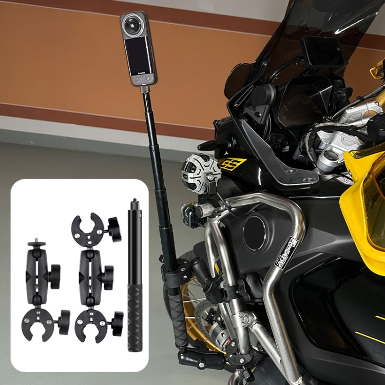 Motorcycle Dualheads Crab Clamp Handlebar Fixed Mount Holder - Bicycle Handlebar Mount by PMC TechLife | Online Shopping South Africa | PMC TechLife