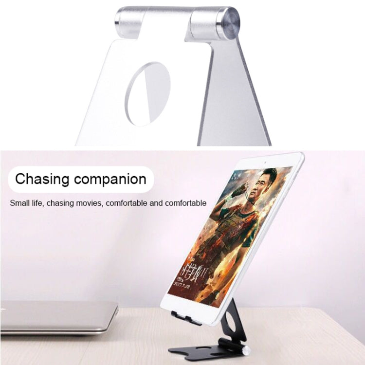 ROOSTAND R2 Aluminum Alloy Mobile Desktop Tablet Bracket Double Folding Lazy Artifact, Size: 6.4x7x9cm(Black) - Desktop Holder by PMC TechLife | Online Shopping South Africa | PMC TechLife