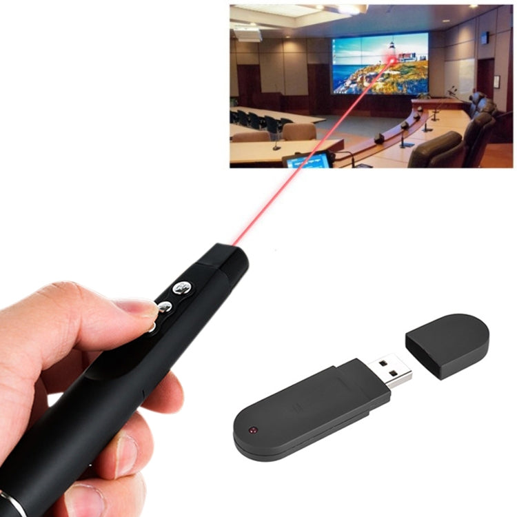 2.4GHz Wireless Laser PowerPoint Page Turning Pen Multimedia Wireless Presentation Projection Pen with USB Receiver, Remote Control Distance: 30m - free shipping - PMC TechLife - Order now!