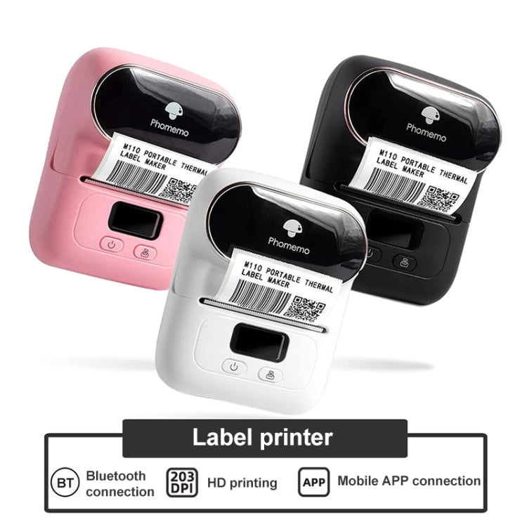 Phomemo M110 Home Handheld Mini Bluetooth Thermal Printer (White) - Printer by PMC TechLife | Online Shopping South Africa | PMC TechLife