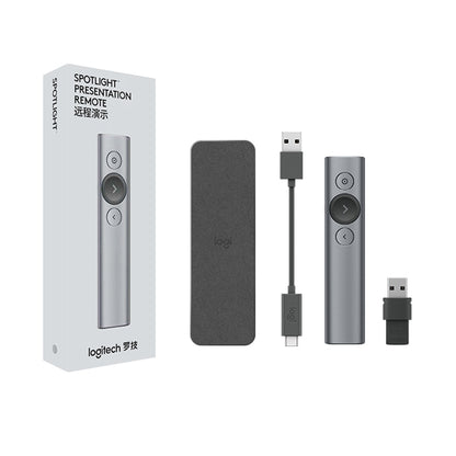 Logitech Spotlight 2.4Ghz USB Wireless Presenter PPT Remote Control Flip Pen (Grey) -  by Logitech | Online Shopping South Africa | PMC Jewellery | Buy Now Pay Later Mobicred