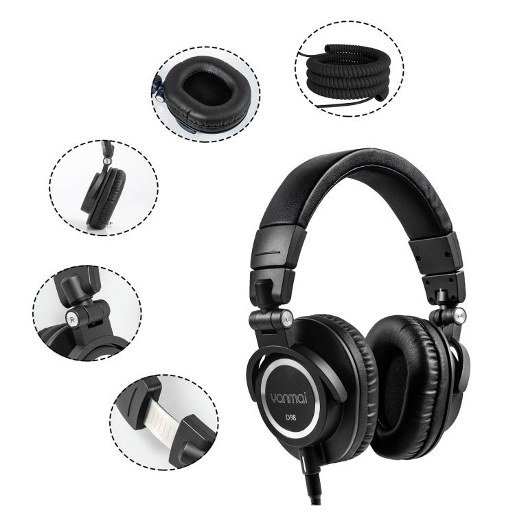 Yanmai D98 Professional Recording Monitor Headphone (Black) - free shipping - PMC TechLife - Order now!