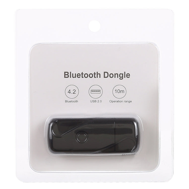 USB 2.0 Bluetooth V4.2 Audio Receiver Adapter for Windows XP / Vista / 7 / 8 / 10, Mac OS(Black) - Audio Receiver Transmitter by PMC TechLife | Online Shopping South Africa | PMC TechLife