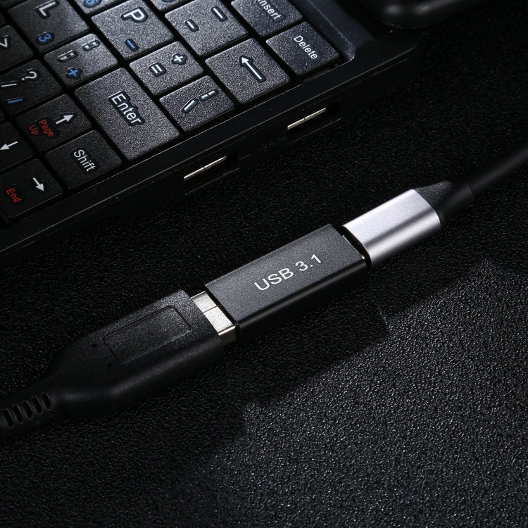 Type-C / USB-C Female to USB 3.0 Female Aluminium Alloy Adapter (Black) - Cable & Adapters by PMC TechLife | Online Shopping South Africa | PMC TechLife