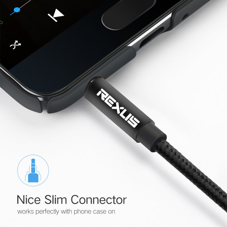 REXLIS 3629 3.5mm Male to Male Car Stereo Gold-plated Jack AUX Audio Cable for 3.5mm AUX Standard Digital Devices, Length: 1.8m - Aux Cable by REXLIS | Online Shopping South Africa | PMC TechLife | Buy Now Pay Later Mobicred