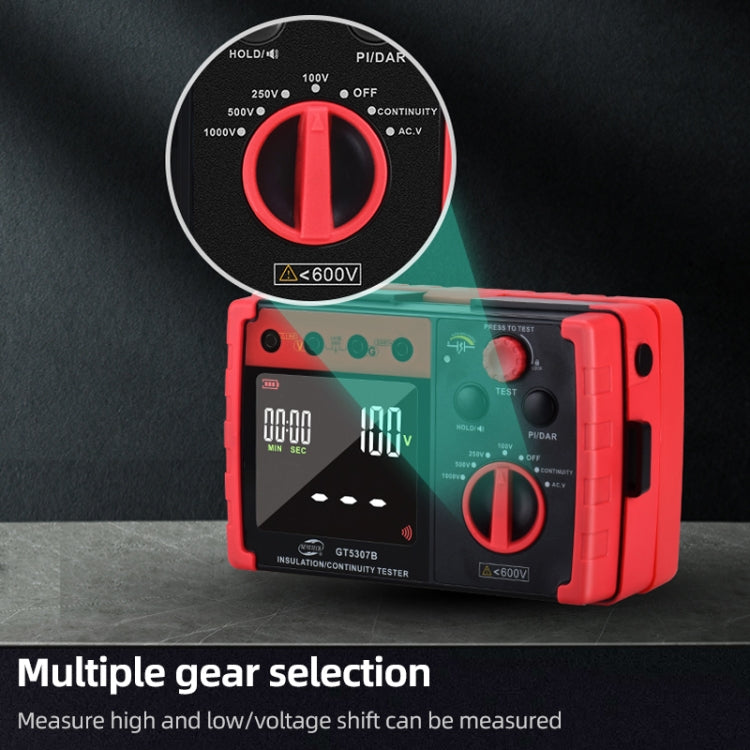 BENETECH GT5307B Professional LCD Digital Insulation Resistance Tester - free shipping - PMC TechLife - Order now!