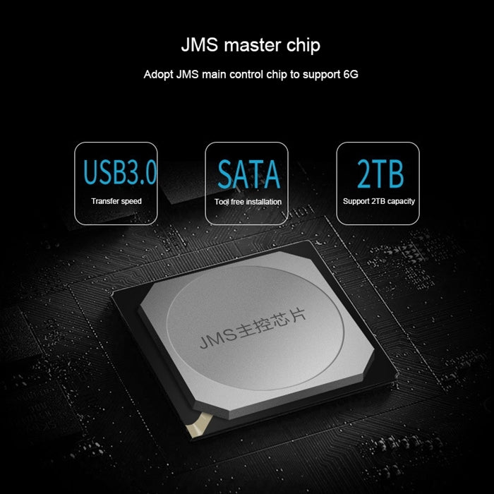 SEATAY HD213 Tool Free Screwless SATA 2.5 inch USB 3.0 Interface HDD Enclosure, The Maximum Support Capacity: 2TB(Black) - HDD Enclosure by PMC TechLife | Online Shopping South Africa | PMC TechLife