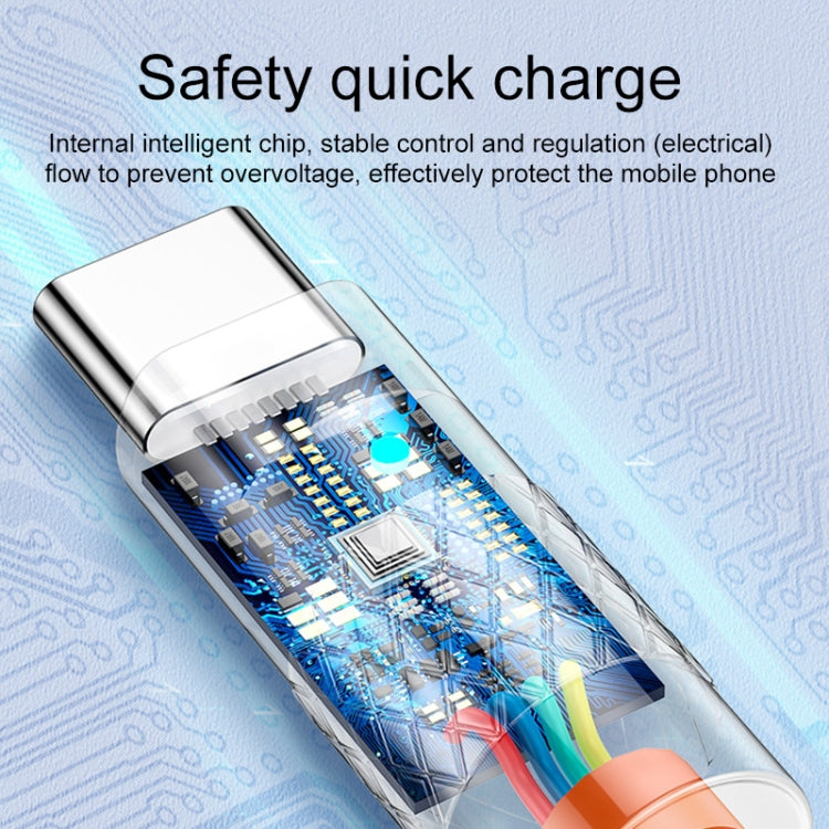 Mech Series 6A 120W USB to USB-C / Type-C Metal Plug Silicone Fast Charging Data Cable, Length: 1.2m(Orange) - free shipping - PMC TechLife - Order now!