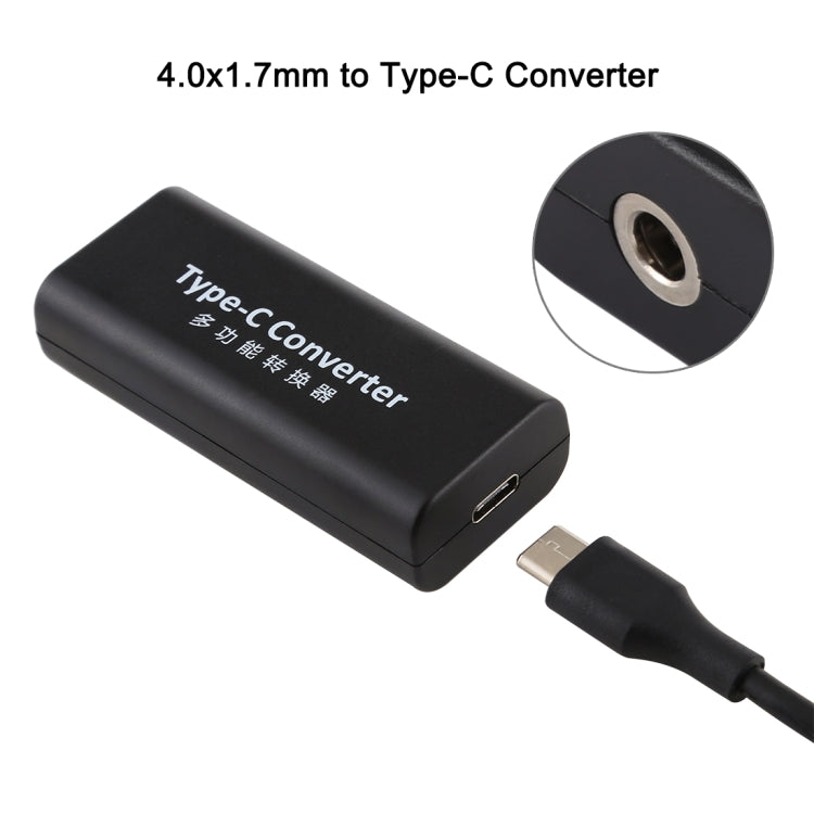 DC 4.0 x 1.7mm Power Jack Female to USB-C / Type-C Female Power Connector Adapter with 15cm USB-C / Type C Cable - Universal Power Adapter by PMC Jewellery | Online Shopping South Africa | PMC Jewellery