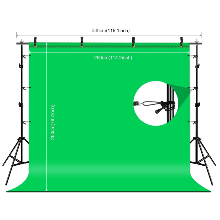 PULUZ 2.9x2m Photo Studio Background Support Stand Backdrop Crossbar Bracket Kit with Red / Blue / Green Polyester Backdrops - free shipping - PMC TechLife - Order now!