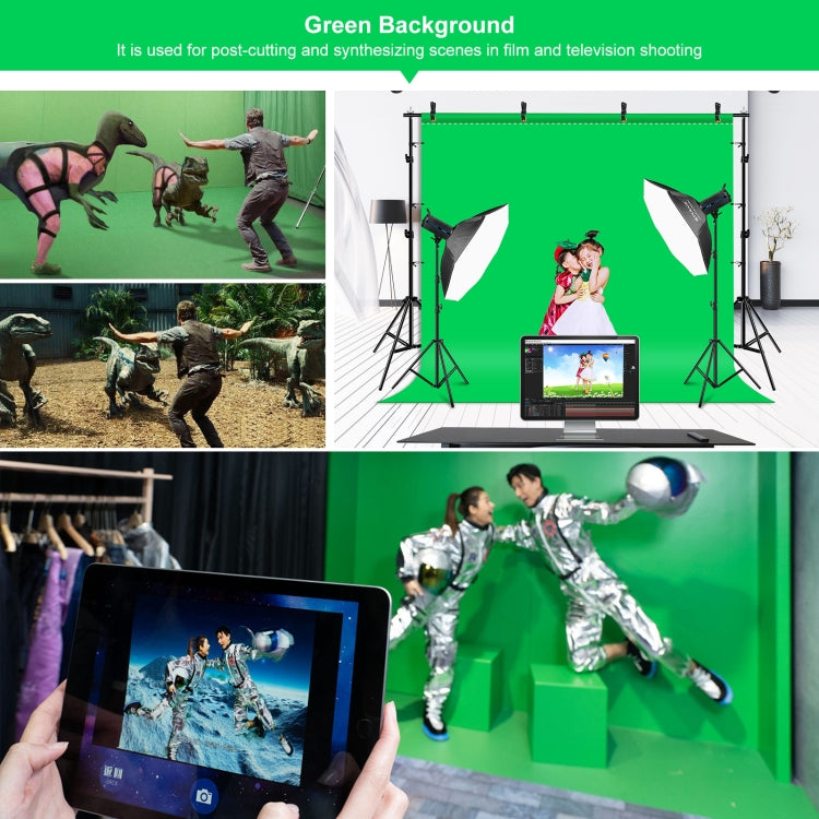 PULUZ 2.9x2m Photo Studio Background Support Stand Backdrop Crossbar Bracket Kit with Red / Blue / Green Polyester Backdrops - free shipping - PMC TechLife - Order now!