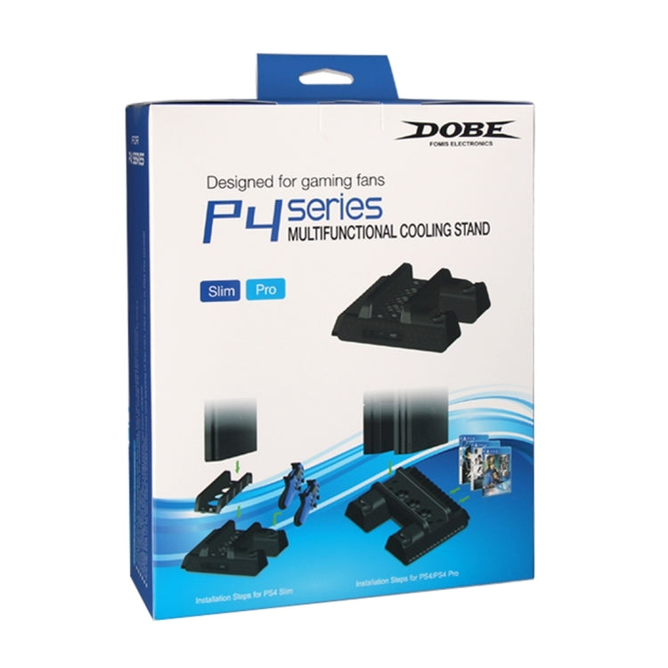 DOBE TP4-882 3 in 1 Game Console Cooling Fan + Game Storage Slots + Game Controller Charging Dock for Sony PS4 / PS4 Pro / PS4 Slim(Black) - Charger & Power by DOBE | Online Shopping South Africa | PMC Jewellery