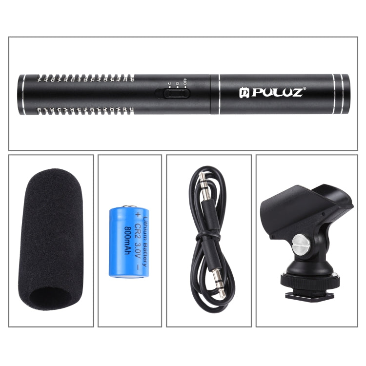 PULUZ Professional Interview Condenser Video Shotgun Microphone with 3.5mm Audio Cable for DSLR & DV Camcorder - free shipping - PMC TechLife - Order now!