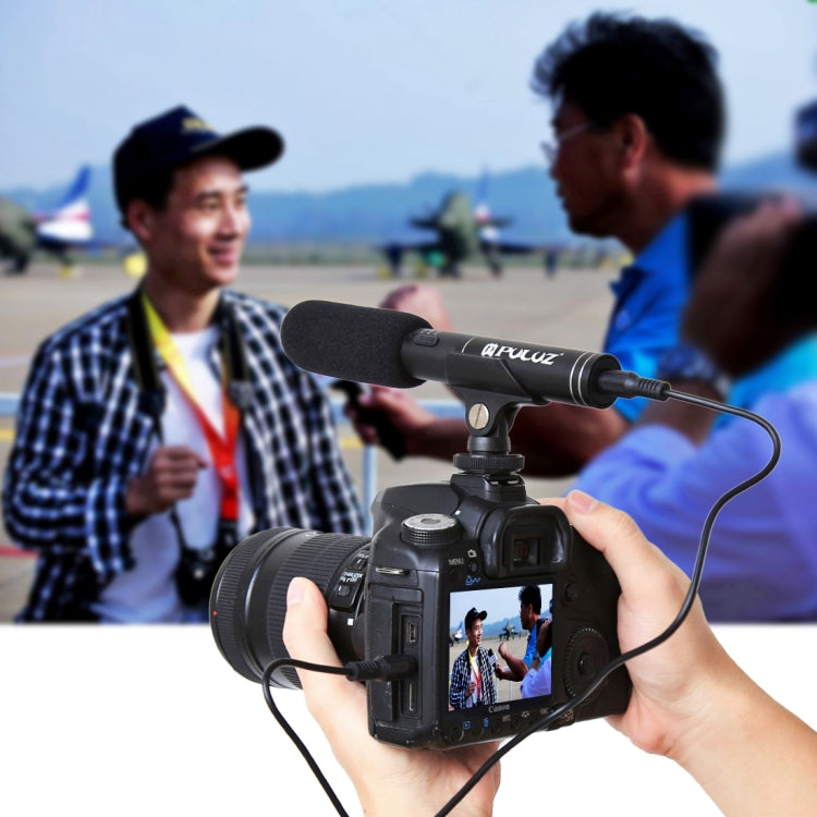 PULUZ Professional Interview Condenser Video Shotgun Microphone with 3.5mm Audio Cable for DSLR & DV Camcorder - free shipping - PMC TechLife - Order now!