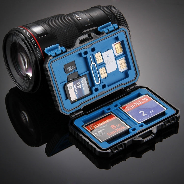 PULUZ 27 in 1 Memory Card Case for 4CF + 8SD + 9TF + 1Card PIN + 1Standard SIM + 2Micro-SIM + 2Nano-SIM - Card Case by PULUZ | Online Shopping South Africa | PMC TechLife