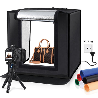 PULUZ 40cm Folding Portable 24W 5500K White Light Dimmable Photo Lighting Studio Shooting Tent Box Kit with 6 Colors (Black, Orange, White, Red, Green, Blue) Backdrops(EU Plug) -  by PULUZ | Online Shopping South Africa | PMC Jewellery