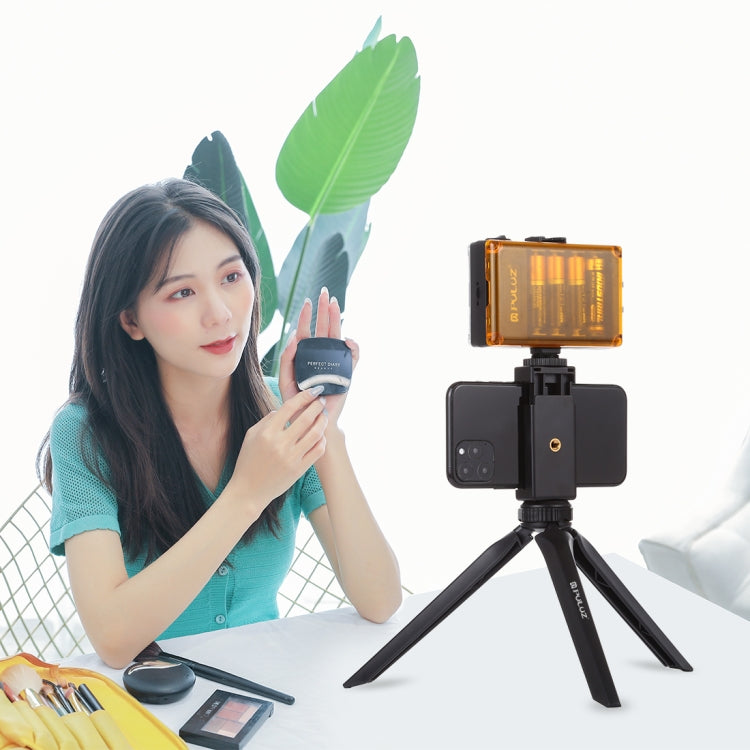 PULUZ Pocket Mini Plastic Tripod Mount with Phone Clamp for Smartphones(Black) - Tripods by PULUZ | Online Shopping South Africa | PMC TechLife