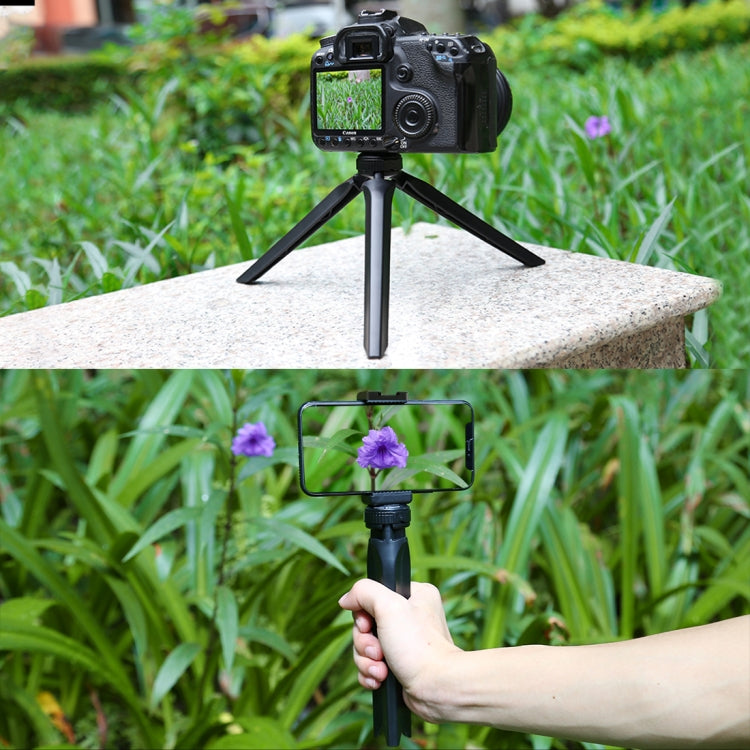 PULUZ Pocket Mini Plastic Tripod Mount with Phone Clamp for Smartphones(Black) - Tripods by PULUZ | Online Shopping South Africa | PMC TechLife