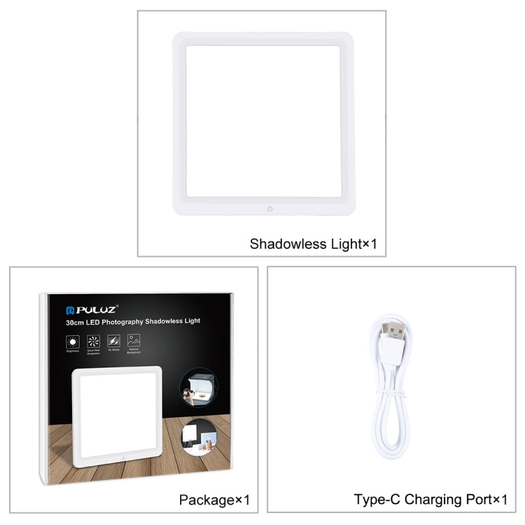 PULUZ LED Shadowless Light Pad for 30cm Photo Studio Box (White) -  by PULUZ | Online Shopping South Africa | PMC TechLife | Buy Now Pay Later Mobicred