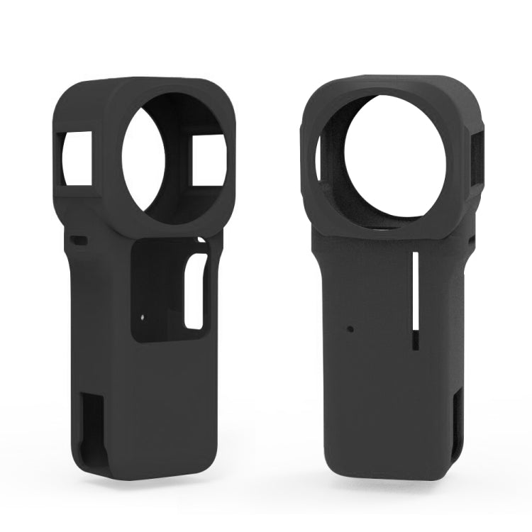 PULUZ Silicone Protective Case with Lens Cover for Insta360 One RS 1-Inch 360 Edition(Black) - Case & Bags by PULUZ | Online Shopping South Africa | PMC TechLife | Buy Now Pay Later Mobicred