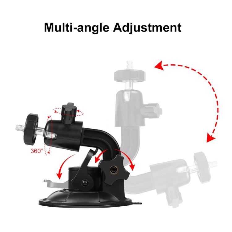 PULUZ Car Suction Cup Mount with Phone Clamp / Screw / Tripod Adapter - Holder by PULUZ | Online Shopping South Africa | PMC TechLife | Buy Now Pay Later Mobicred