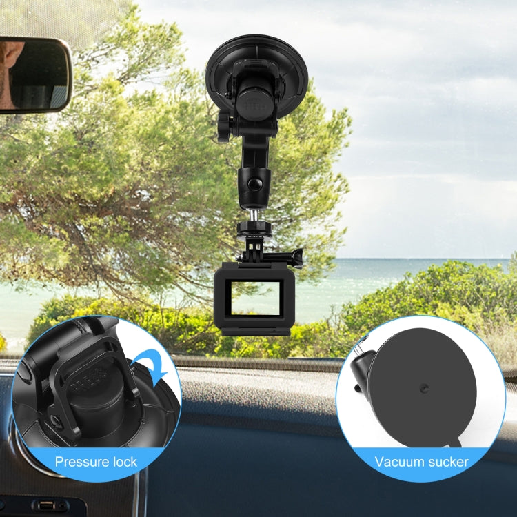 PULUZ Car Suction Cup Mount with Phone Clamp / Screw / Tripod Adapter - Holder by PULUZ | Online Shopping South Africa | PMC TechLife | Buy Now Pay Later Mobicred