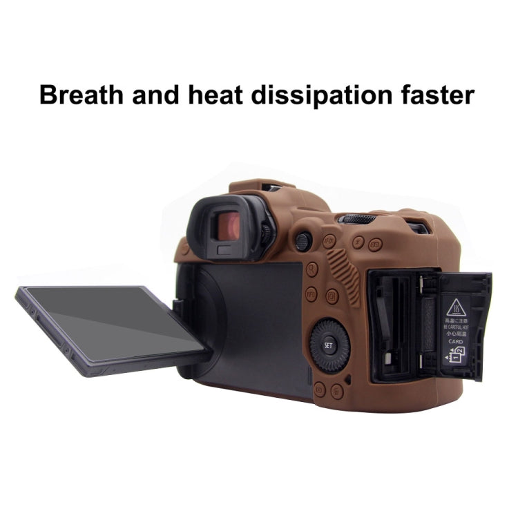 PULUZ Soft Silicone Protective Case for Canon EOS R5(Coffee) - free shipping - PMC TechLife - Order now!