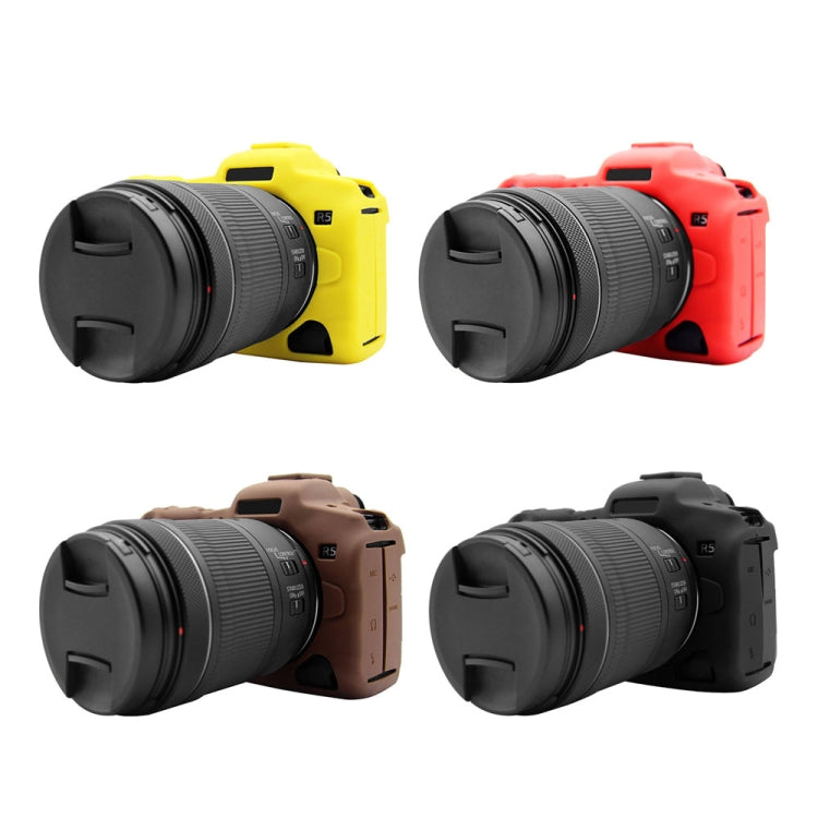 PULUZ Soft Silicone Protective Case for Canon EOS R5(Red) - Protective Case by PULUZ | Online Shopping South Africa | PMC TechLife | Buy Now Pay Later Mobicred