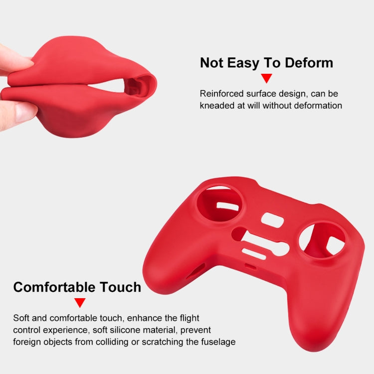 For DJI FPV Combo Remote Control PULUZ Silicone Protective Case(Red) -  by PULUZ | Online Shopping South Africa | PMC Jewellery