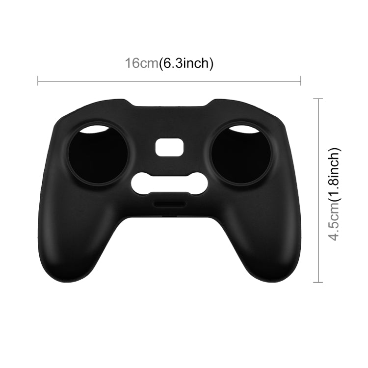 For DJI FPV Combo Remote Control PULUZ Silicone Protective Case with Neck Strap(Black) -  by PULUZ | Online Shopping South Africa | PMC Jewellery