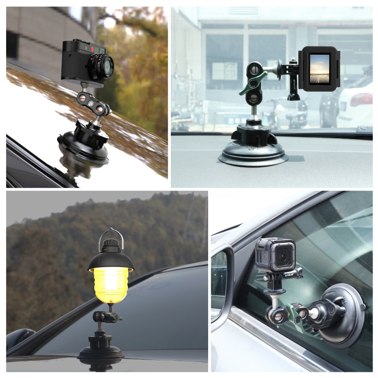 PULUZ Magic Arm Strong Suction Cup Aluminum Alloy Mount(Black) - Holder by PULUZ | Online Shopping South Africa | PMC Jewellery | Buy Now Pay Later Mobicred