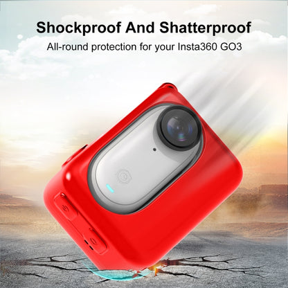 For Insta360 GO 3 PULUZ Camera Charging Case Silicone Case (Red) - Case & Bags by PULUZ | Online Shopping South Africa | PMC Jewellery