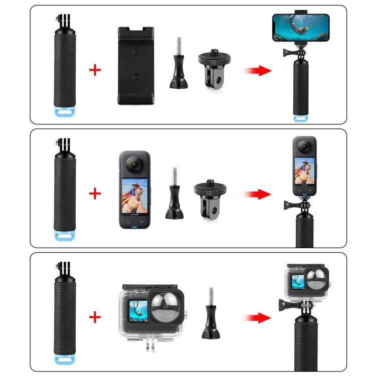 PULUZ Floating Handle Hand Grip Buoyancy Rods for Phones / Action Cameras (Black) - free shipping - PMC TechLife - Order now!