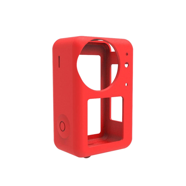 For DJI Osmo Action 4 / 3 PULUZ Silicone Protective Case with Lens Cap (Red) -  by PULUZ | Online Shopping South Africa | PMC Jewellery