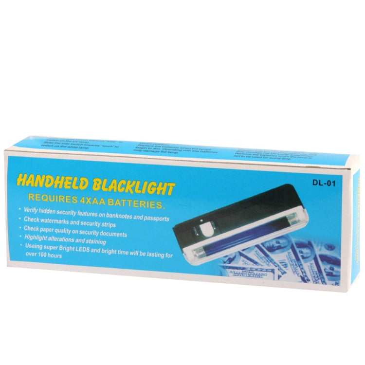 Handheld Blacklight UV Lamp & LED Flashlight, Verify Hidden Security Features On banknotes and Passport(Black) - LED Flashlight by PMC Jewellery | Online Shopping South Africa | PMC Jewellery