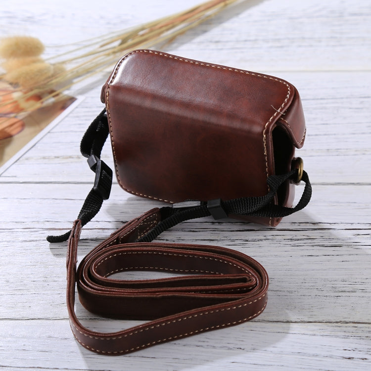 Retro Style PU Leather Camera Case Bag with Strap for Sony RX100 M3 / M4 / M5(Coffee) - Leather Bag by PMC Jewellery | Online Shopping South Africa | PMC Jewellery